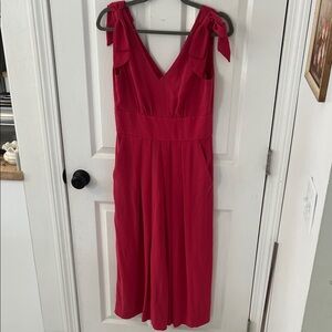 J. Crew Pink Sleeveless Midi Dress